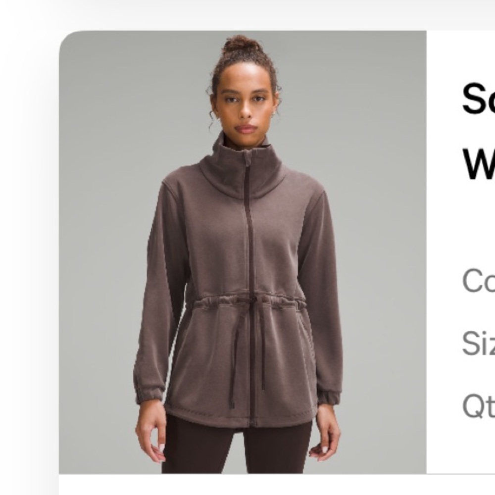 Lululemon Softstreme Cinch-
Waist Jacket